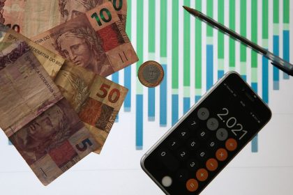 Dinheiro e calculadora