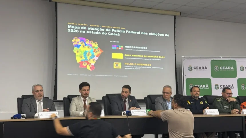 Coletiva - secretário estadual da Segurança Pública, Roberto Sá