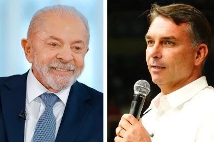 Lula e Flávio Bolsonaro