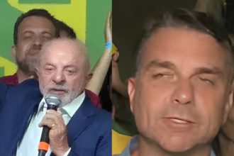 Lula e Flávio Bolsonaro