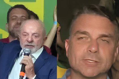 Lula e Flávio Bolsonaro