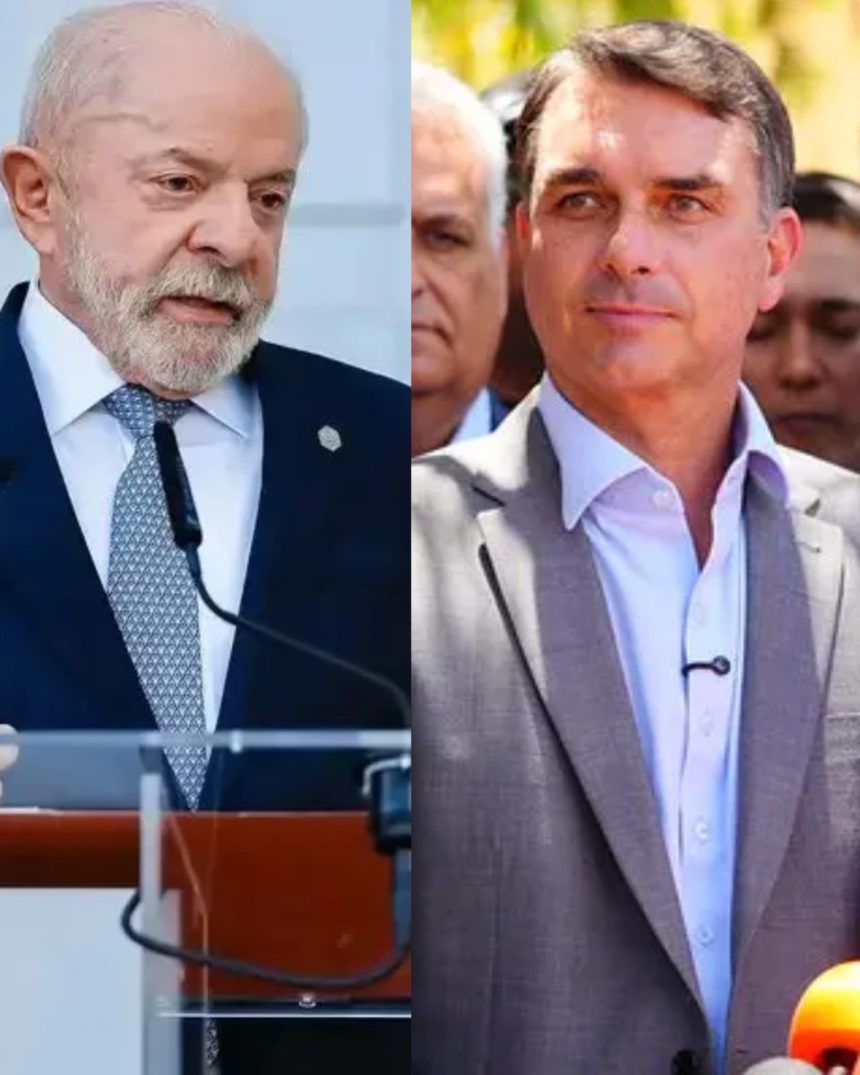 Lula e Flávio Bolsonaro
