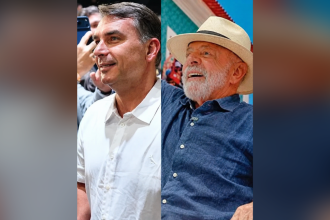 Lula e Flávio Bolsonaro